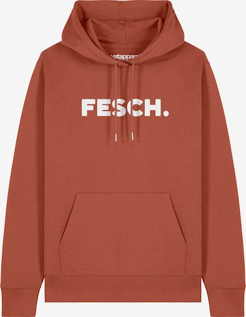 Watapparel Sweatshirt ' Fesch ' in Braun: Vorderseite