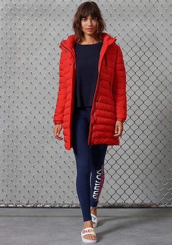 Superdry Winter Coat 'Fuji' in Red