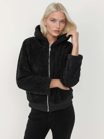 Hiccup Fleece jas in Zwart