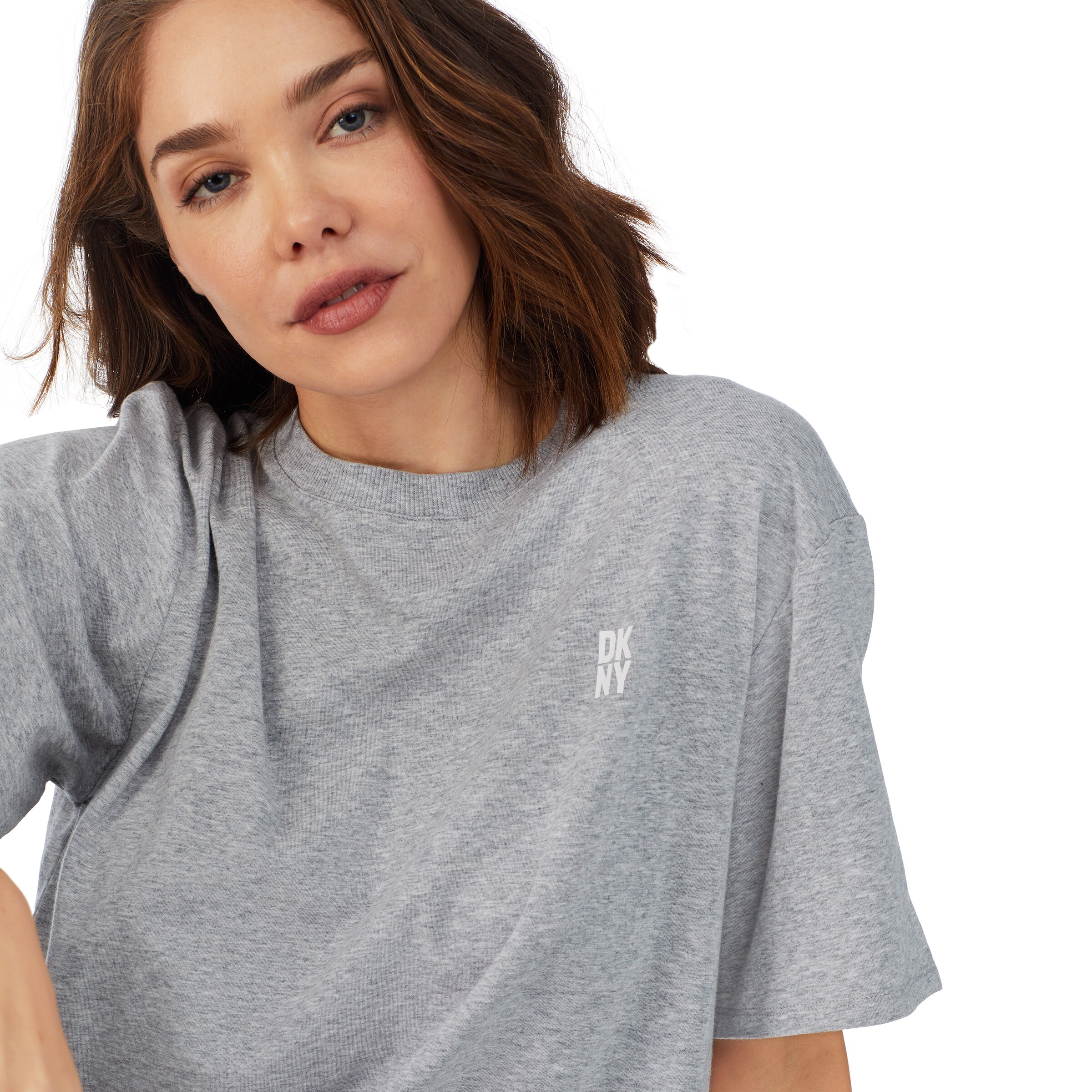 DKNY Pajama Shirt 'Must Have Basic' in Grey