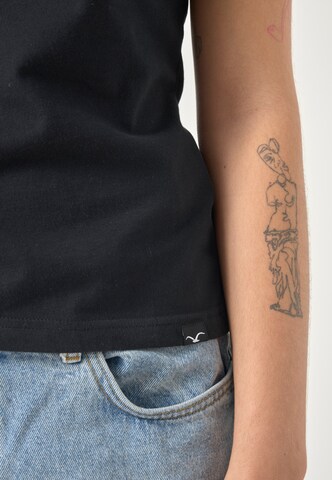 Cleptomanicx T-Shirt 'Slim Tee Ligull Slim' in Schwarz