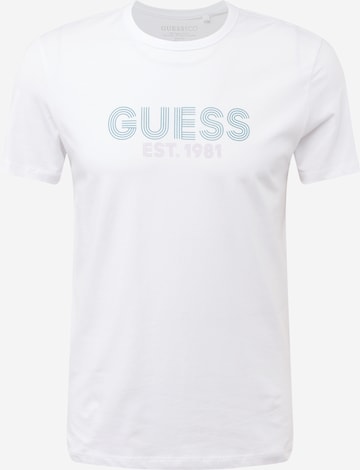 GUESS Μπλουζάκι σε λευκό: μπροστά