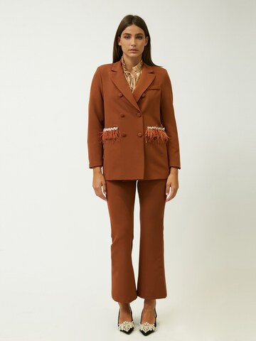 évasé Pantalon Influencer en marron