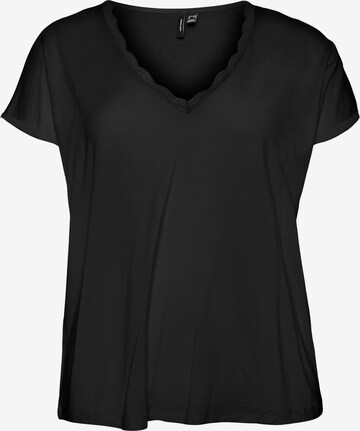 Vero Moda Curve Shirt 'Plis' in Black: front