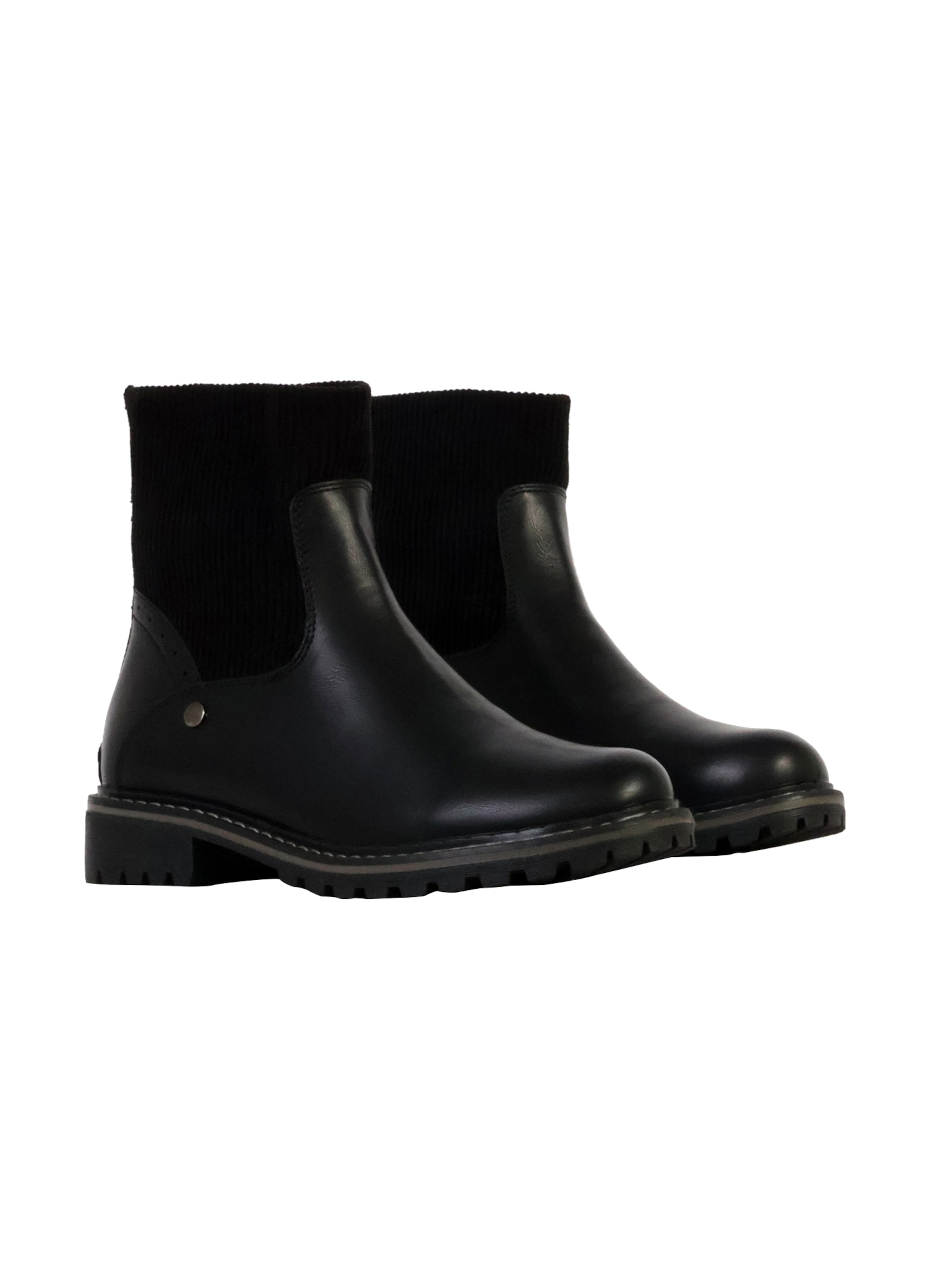 Bottines 'Stiefeletten mit Reißverschluss' The Divine Factory en noir