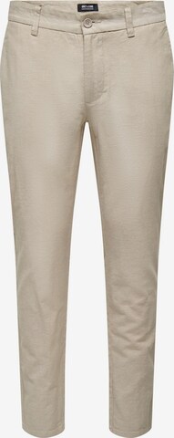 regular Pantaloni chino 'Mark' di Only & Sons in beige: frontale