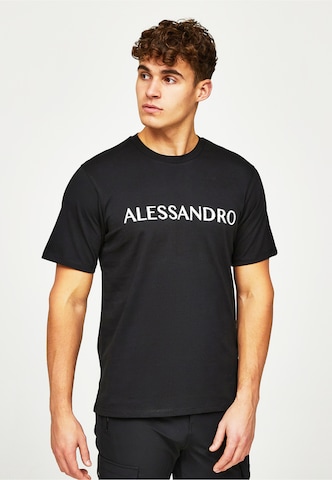 Alessandro Zavetti Koszulka 'Meucci' w kolorze czarny
