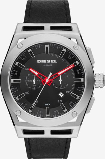 DIESEL Uhr in rot / schwarz / silber, Produktansicht