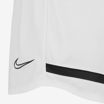 Regular Pantalon de sport 'Academy 21' NIKE en blanc