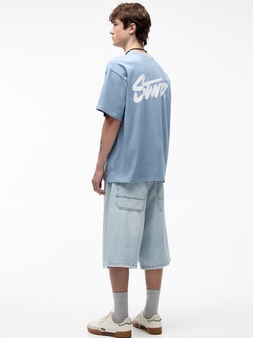 Pull&Bear Tričko - Modrá