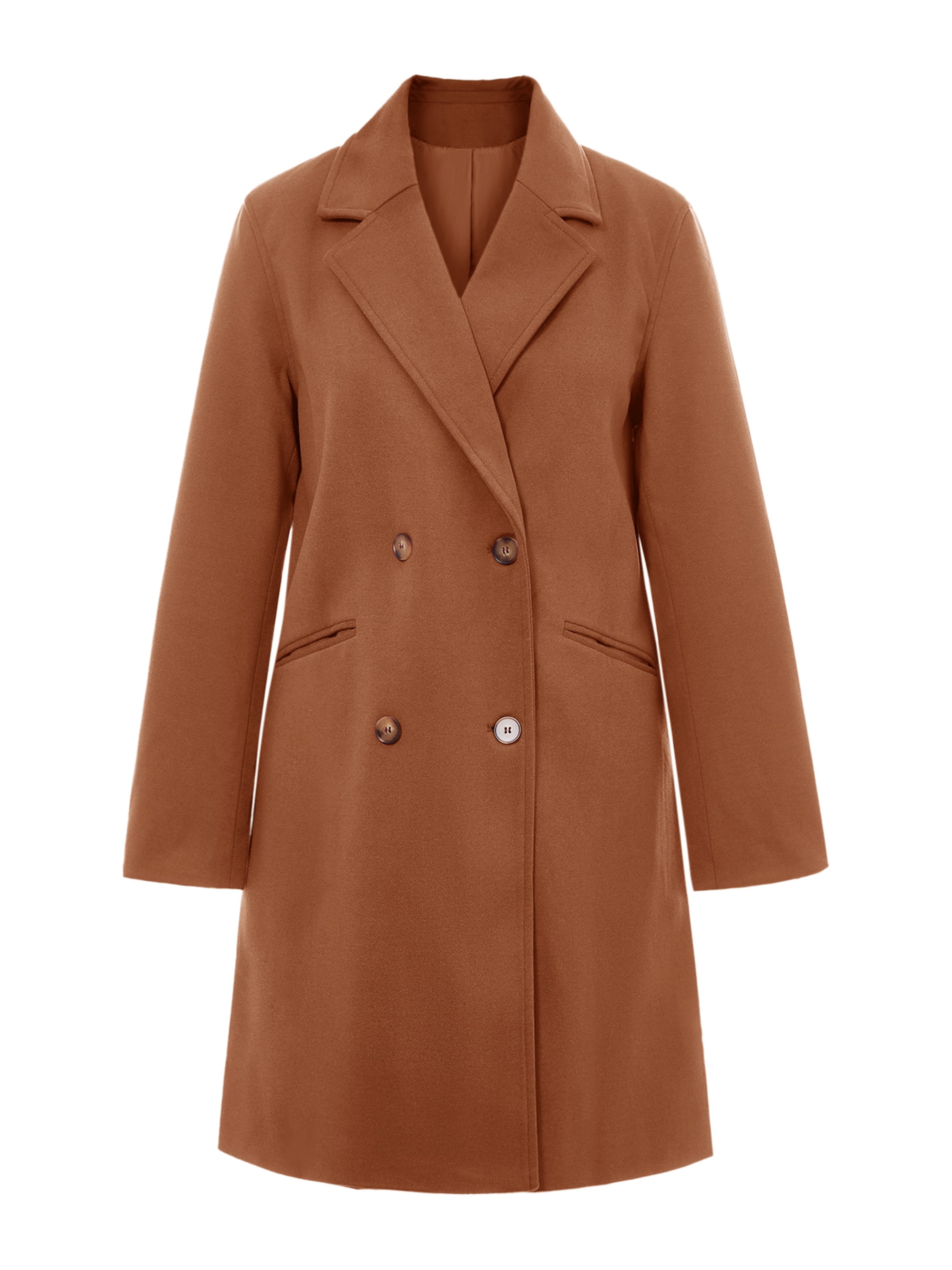 Imily Bela - Abrigo de entretiempo en marrón: frente