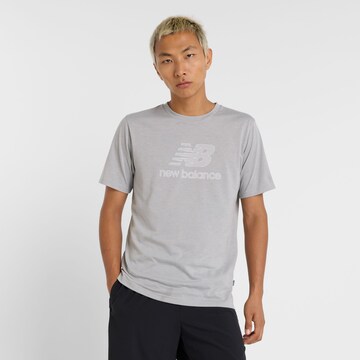 new balance Functioneel shirt 'Heathertech' in Grijs: voorkant