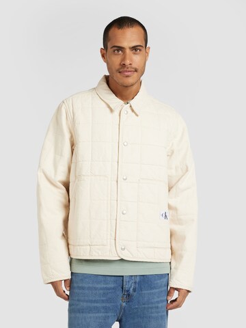 Calvin Klein Jeans Regular Between-season jacket in Beige: front