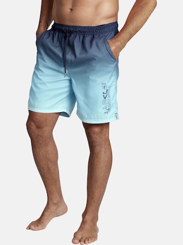 Jan Vanderstorm Board Shorts ' Werenfried ' in Blue: front