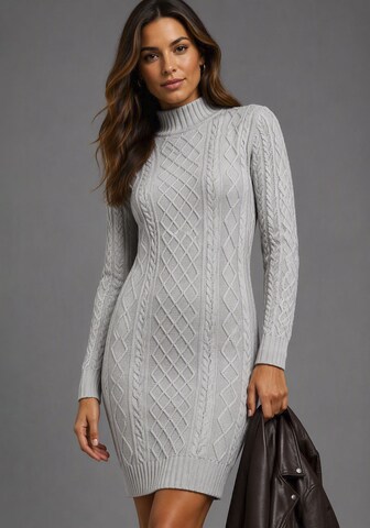 LAURA SCOTT Strickkleid in Grau
