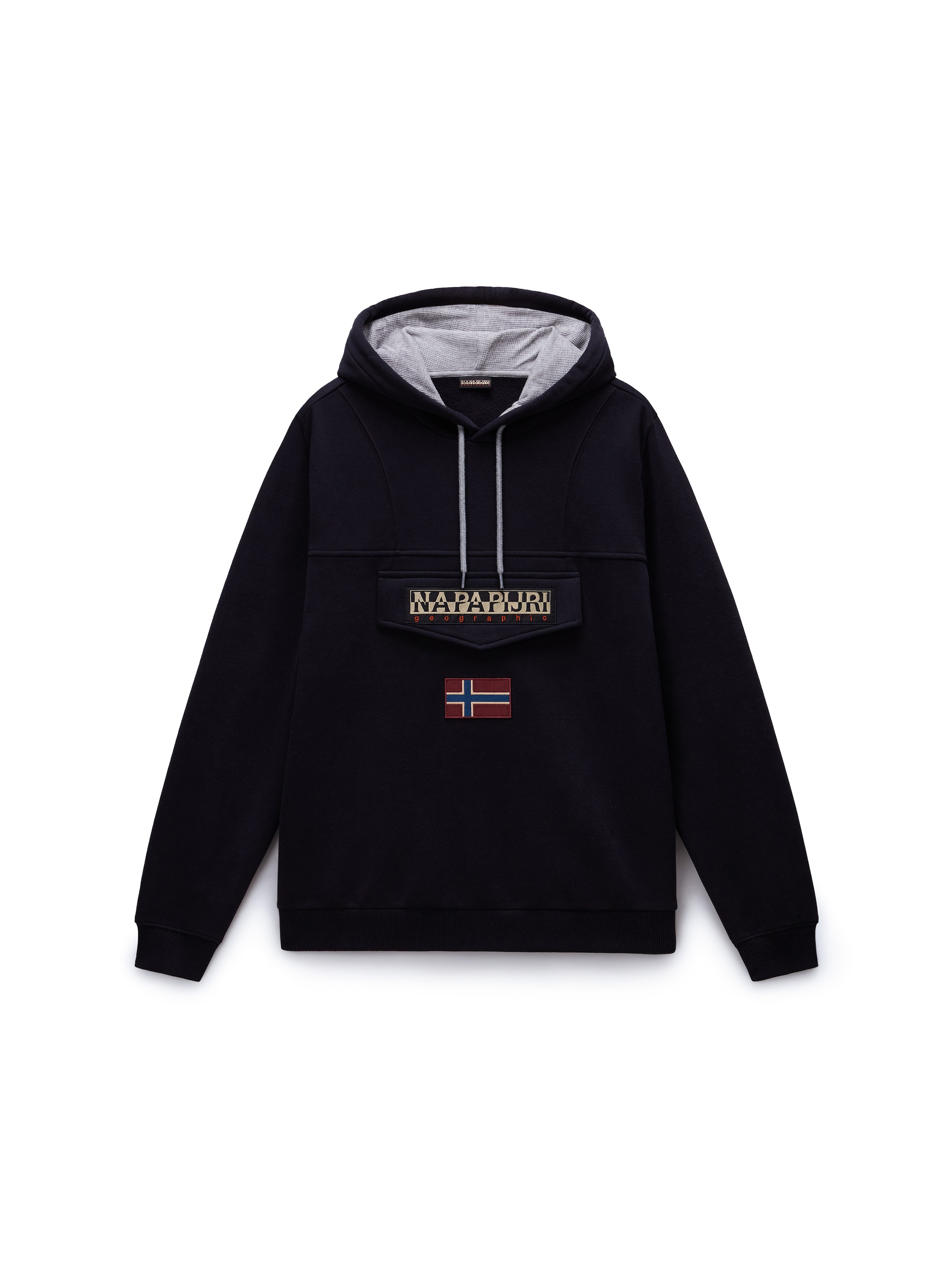 NAPAPIJRI Суичър 'Burgee Wint 4' в черно: отпред