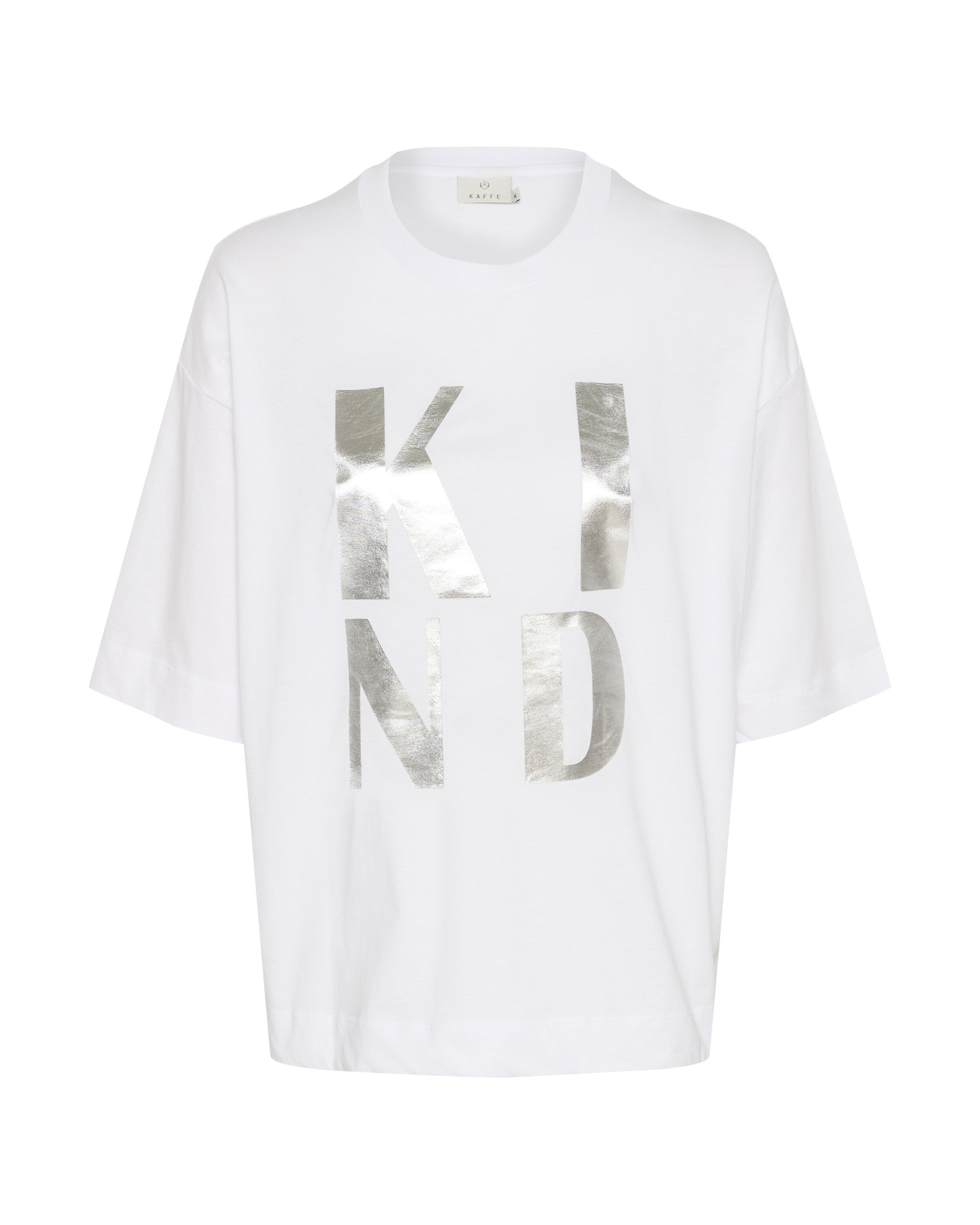 Tricou supradimensional 'Gissa' de la Kaffe pe alb: față