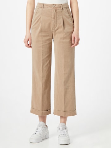 GUESS Wide leg Pleat-Front Pants 'MATILDE' in Beige: front