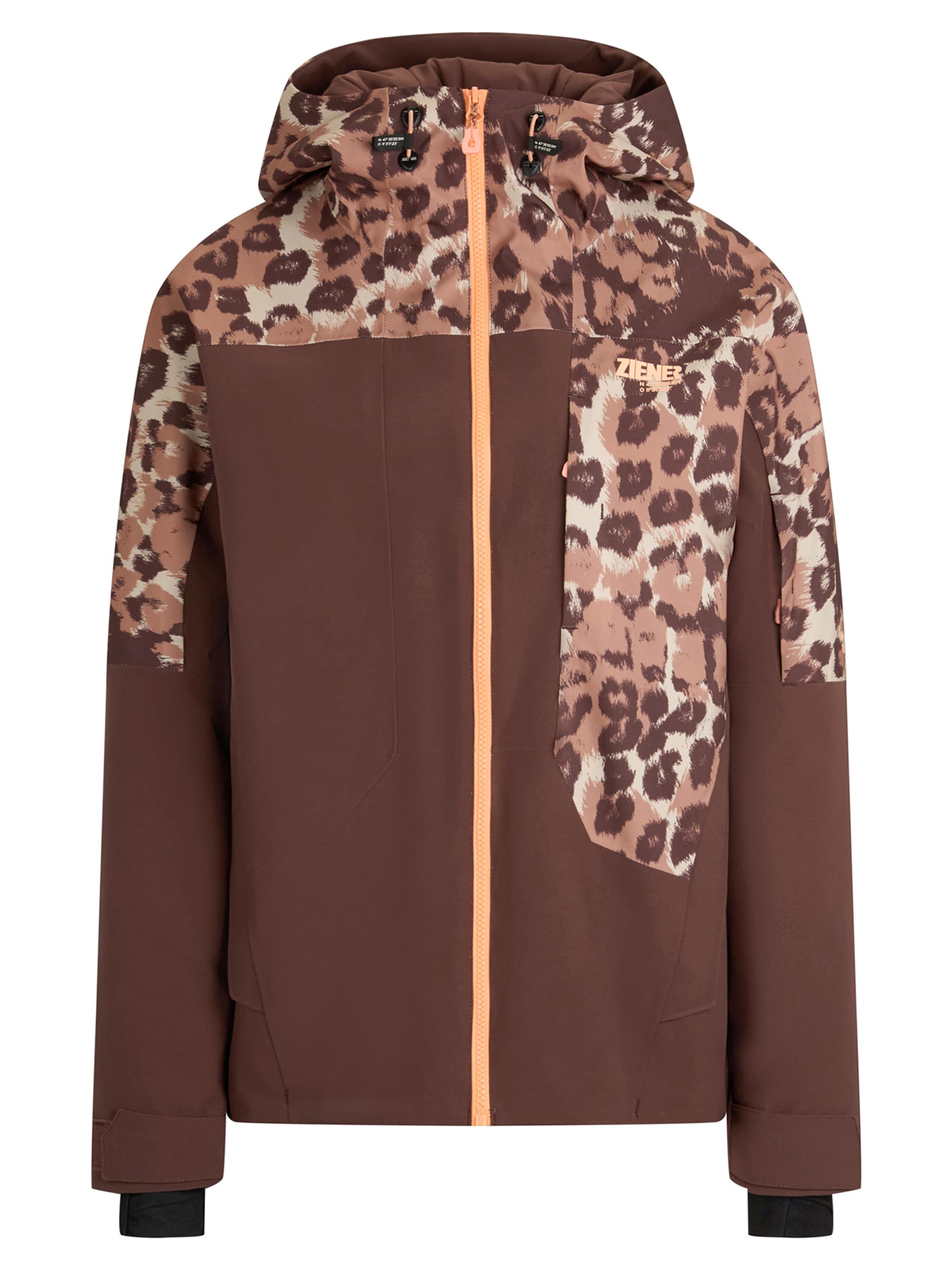 ZIENER Winter Jacket in Brown: front