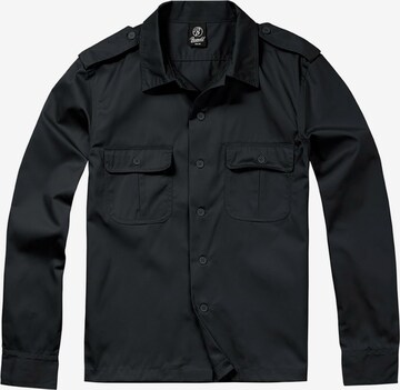 Brandit Regular fit Button Up Shirt in Black: front