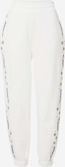 florence by mills exclusive for ABOUT YOU Broek 'Lilli' in de kleur Lichtgroen / Lila / Zwart / Wit, Productweergave