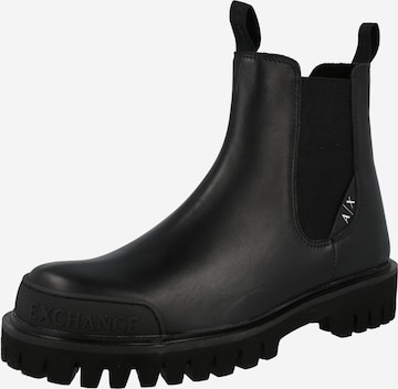 ARMANI EXCHANGE Chelsea boots in Black: front