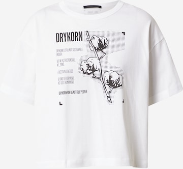 T-shirt 'Lunie' DRYKORN en blanc : devant