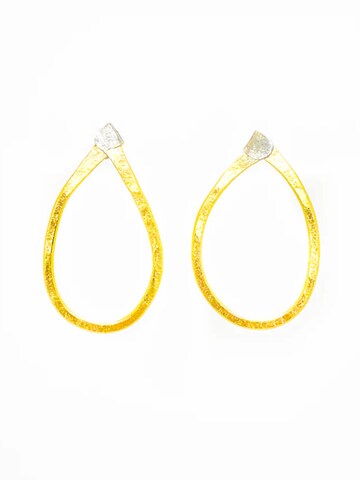 d'ecolife Essentials Ohrringe 'Water' in Gold: Vorderseite