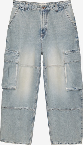 Pull&Bear Cargojeans in Blauw: voorkant