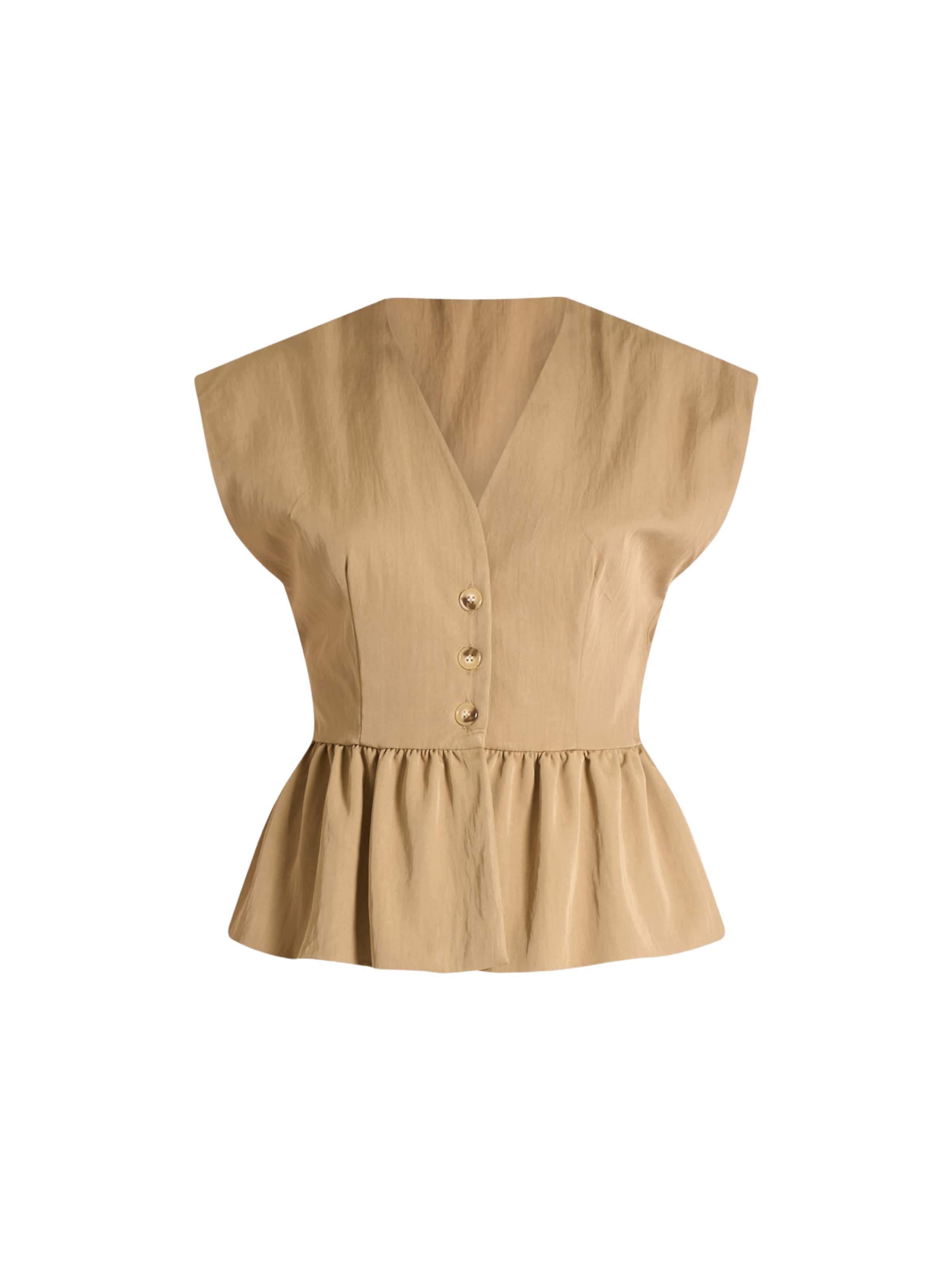 Gilet di Dixie in beige: frontale