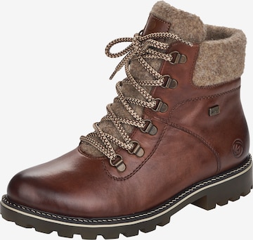 REMONTE Lace-Up Ankle Boots in Brown: front