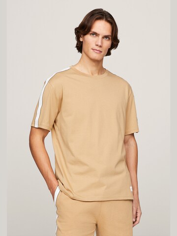 T-Shirt TOMMY HILFIGER en beige : devant