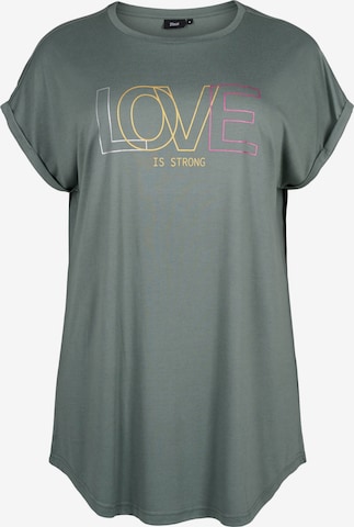 Zizzi - Camisa 'Malis' em verde: frente