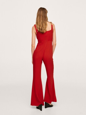 MANGO Jumpsuit 'FUNK' in Rood