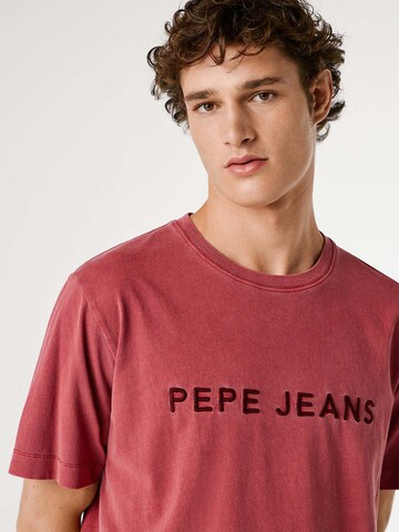 T-Shirt 'MEYER' Pepe Jeans en rouge