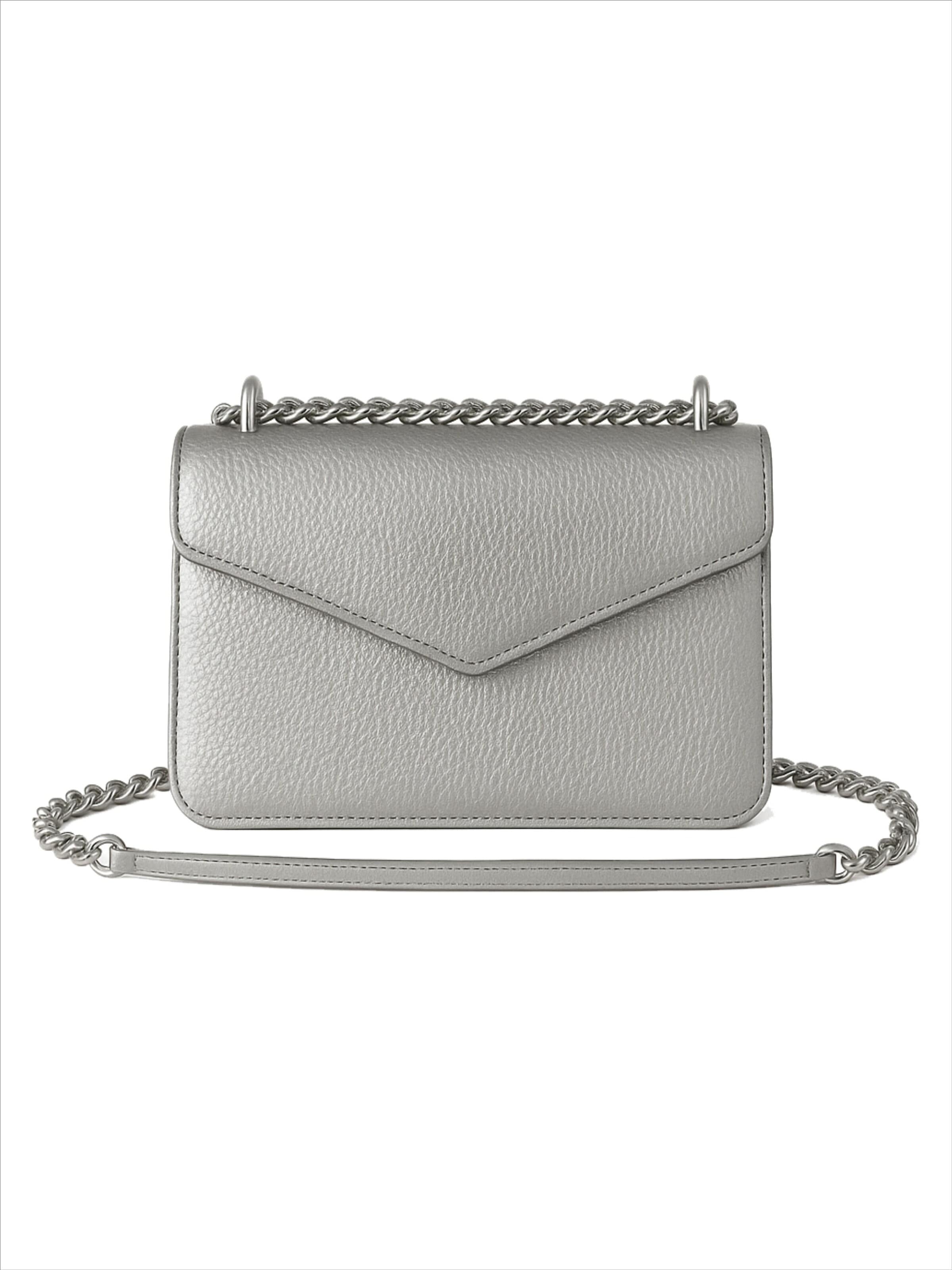 Sac à bandoulière 'MoonS Silver' Sellenes en argent : devant