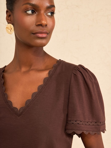 love & roses Shirt in Brown