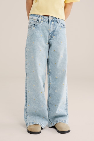 WE Fashion Wide leg Jeans in Blue: front