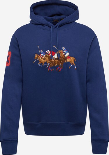 POLO RALPH LAUREN Sudadera en azul / azul cielo / marrón / rojo, Vista del producto