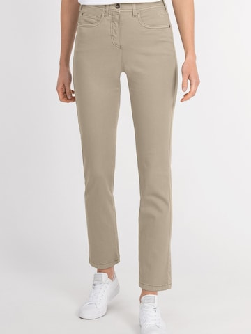 Coupe slim Jean 'Jil ' Recover Pants en beige : devant