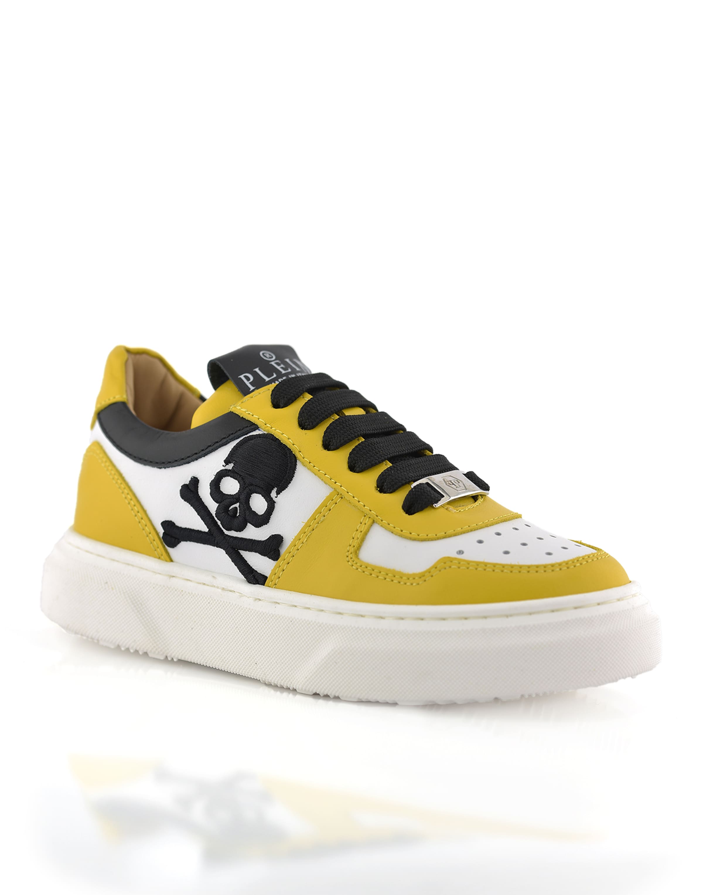 Philipp Plein - Zapatillas deportivas ' Skull ' en amarillo: frente