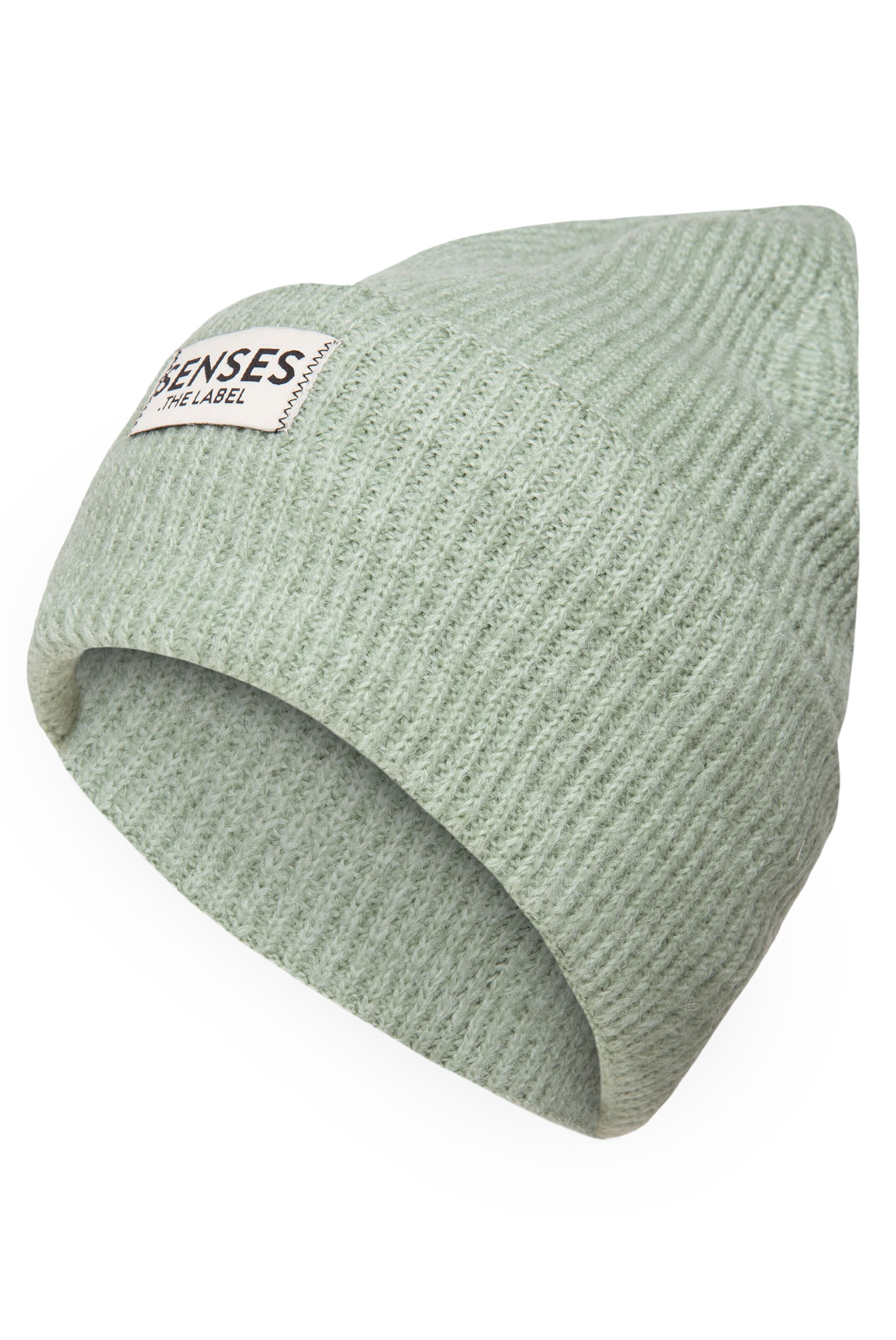 SENSES.THE LABEL Beanie in Green: front