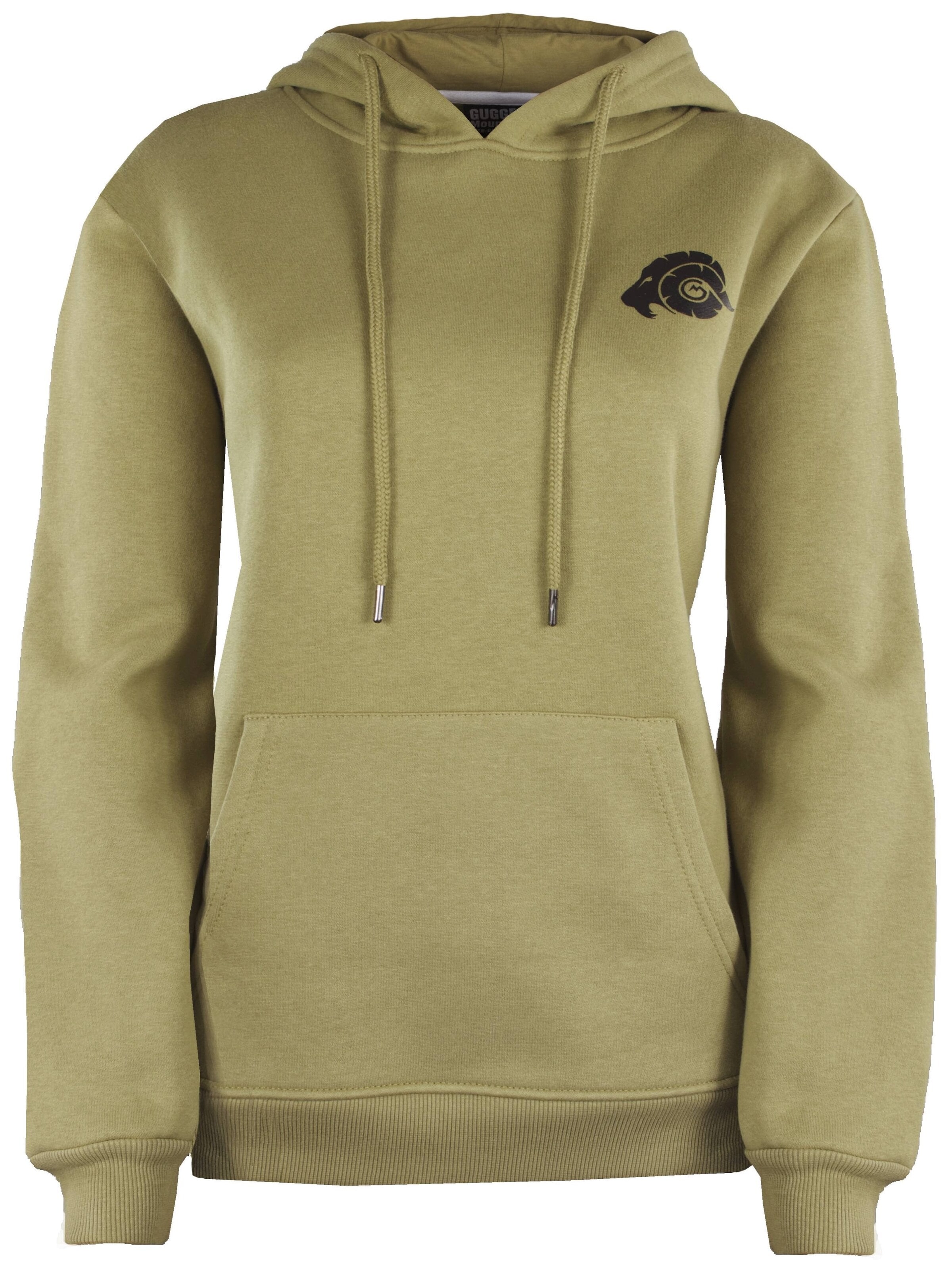 Guggen Mountain Sweatshirt 'Kapuzenpullover HW08 Fleece Hoodie' in Green: front