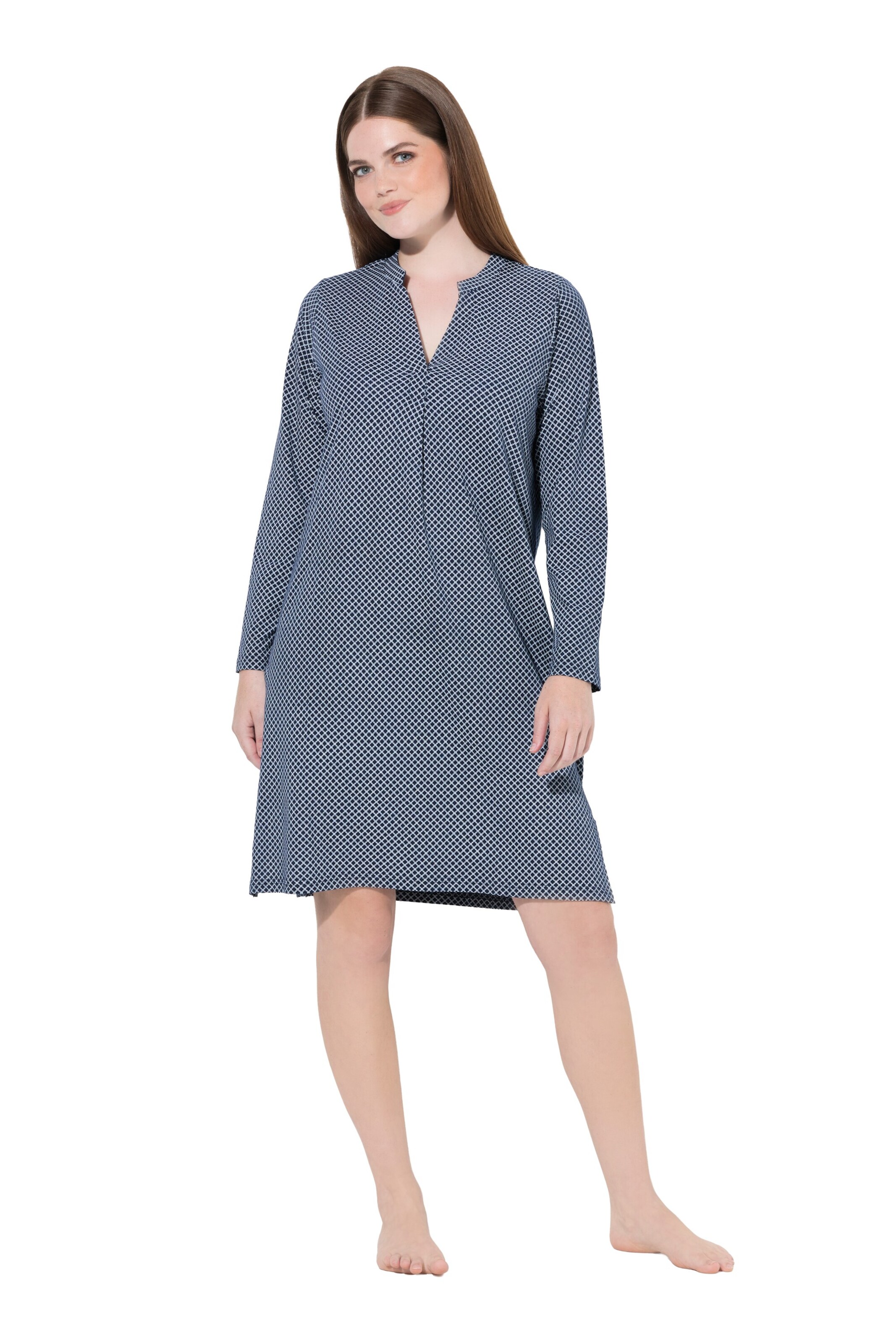 Ulla Popken Nachthemd in Blauw