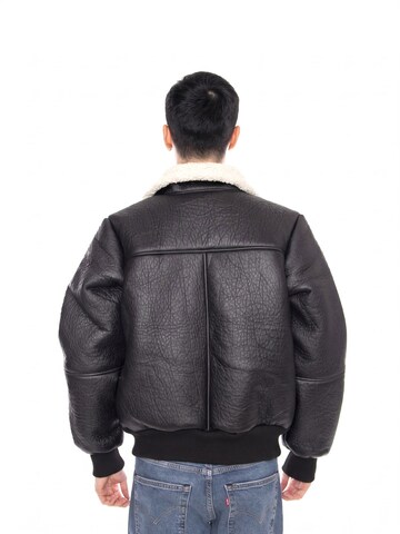 ALPHA INDUSTRIES Winter Jacket 'B-15 MOD Jacket -- Black Men's Jacket' in Black