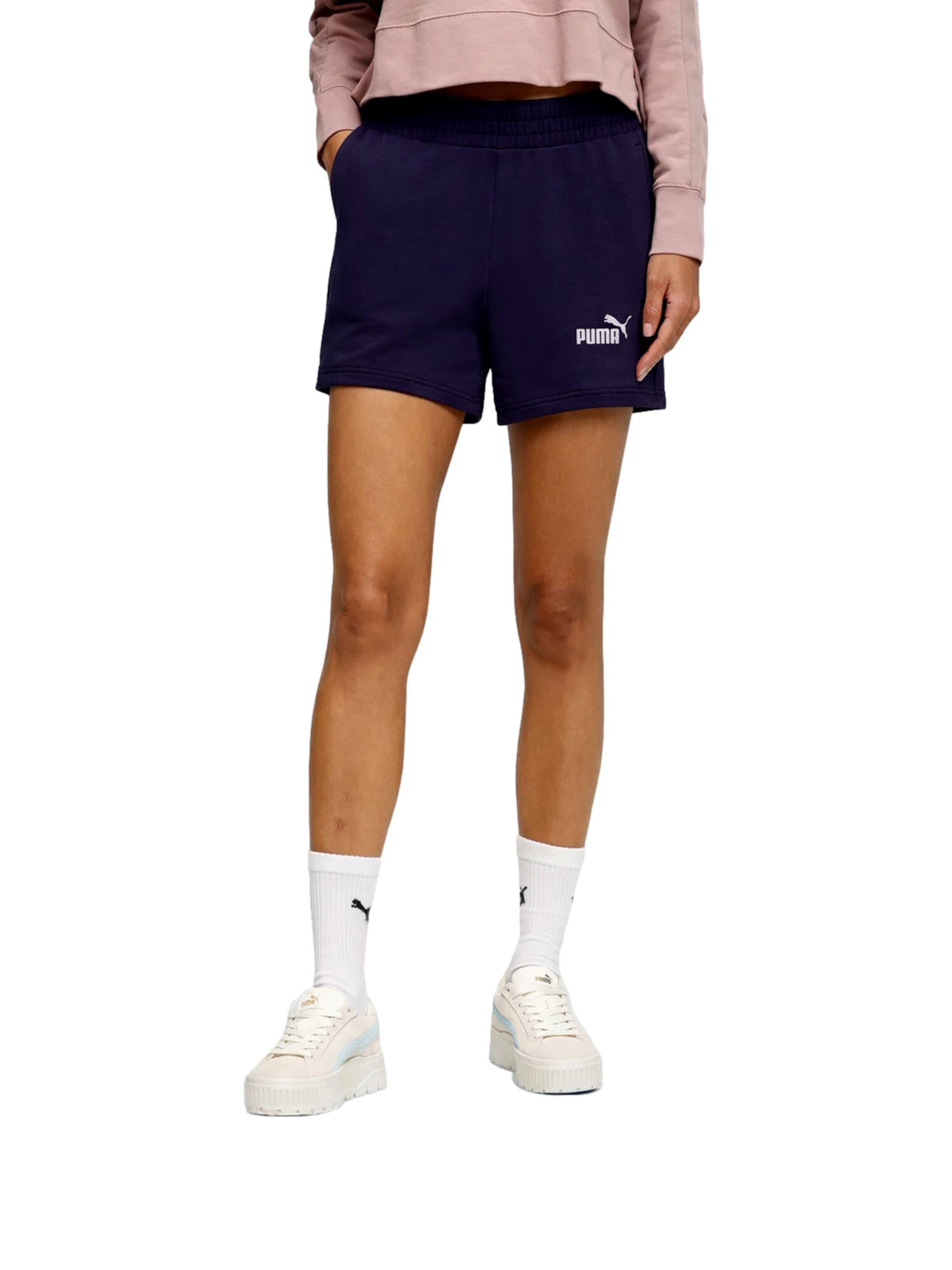 regular Pantaloni sportivi 'ESS SMALL No. 1' di PUMA in lilla: frontale