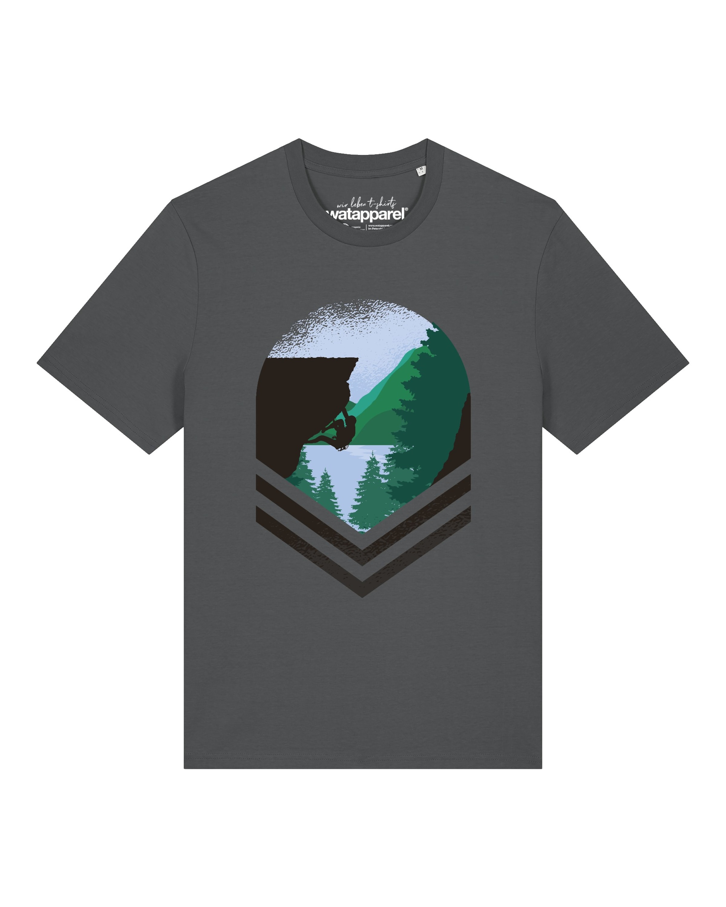 Watapparel Shirt 'Bay Climbing' in Grey: front