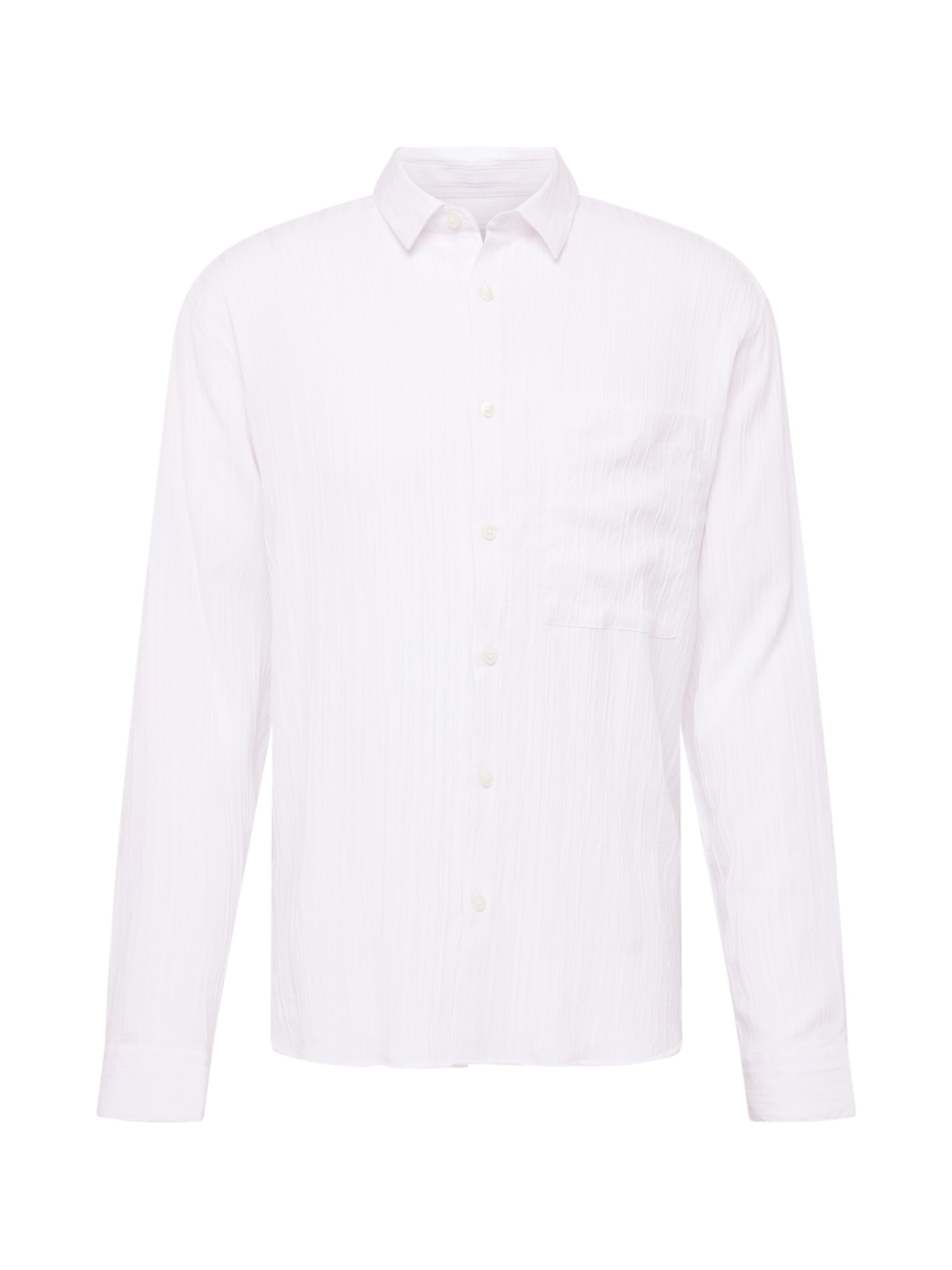 TOPMAN Regular fit Button Up Shirt in White: front