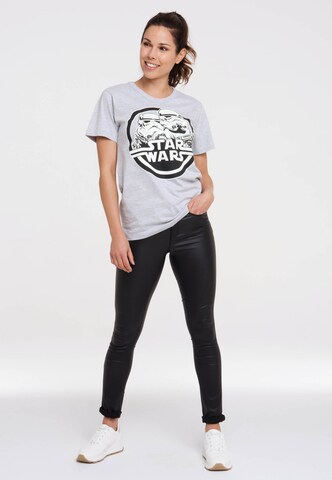 LOGOSHIRT T-Shirt 'Star Wars - Stormtrooper' in Grau