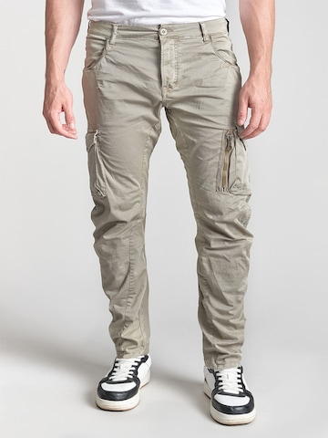 Effilé Pantalon cargo Le Temps Des Cerises en gris : devant